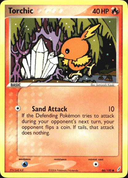 Torchic 66/100 Common Crystal Guardians Pokemon Near Mint