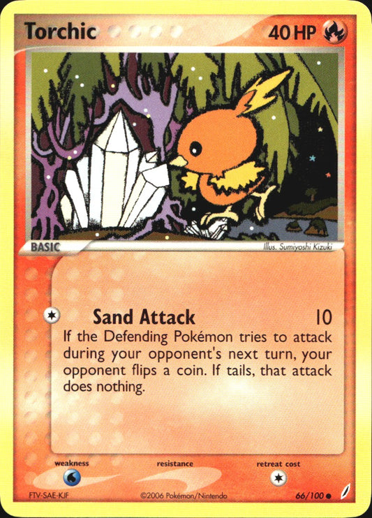 Torchic 66/100 Common Crystal Guardians Pokemon Near Mint