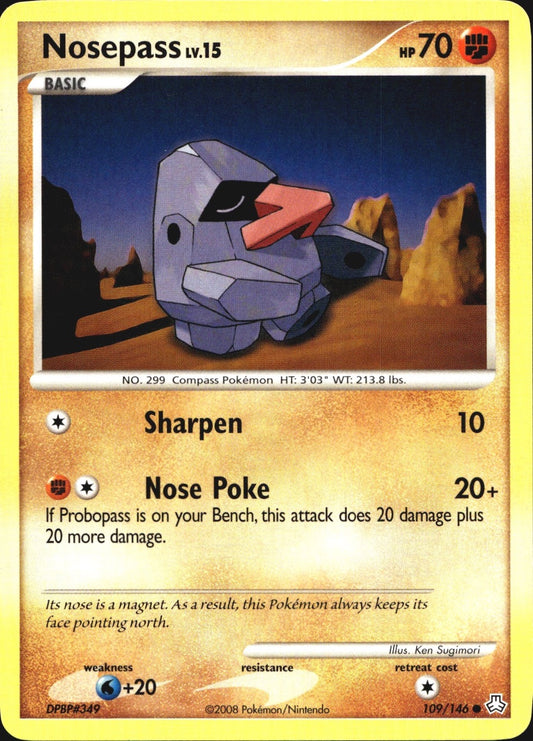 Nosepass 109/146 Common Legends Awakened Pokemon Near Mint