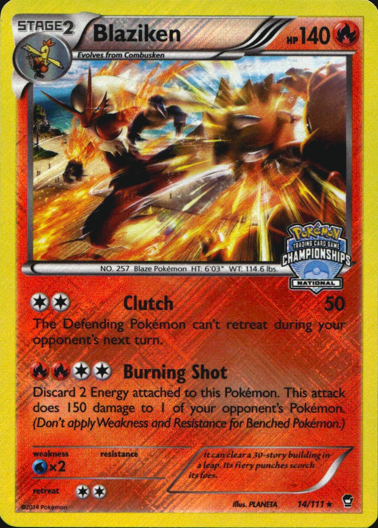 Blaziken 014/111 Holofoil Promo League & Championship Cards Pokemon Near Mint