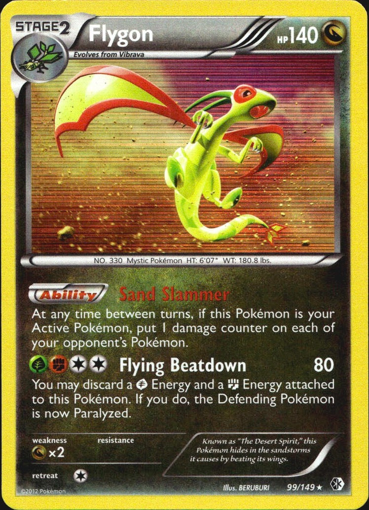 Flygon 99/149 Holo Rare Boundaries Crossed Pokemon Near Mint