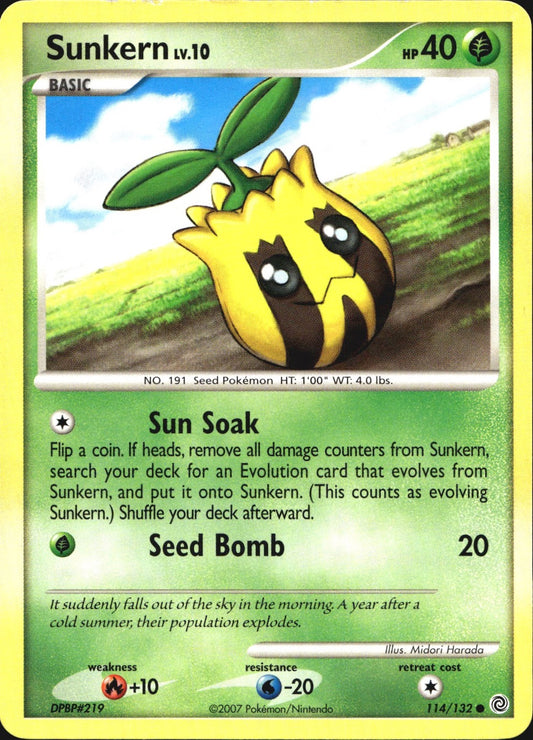 Sunkern 114/132 Common Secret Wonders Pokemon Near Mint