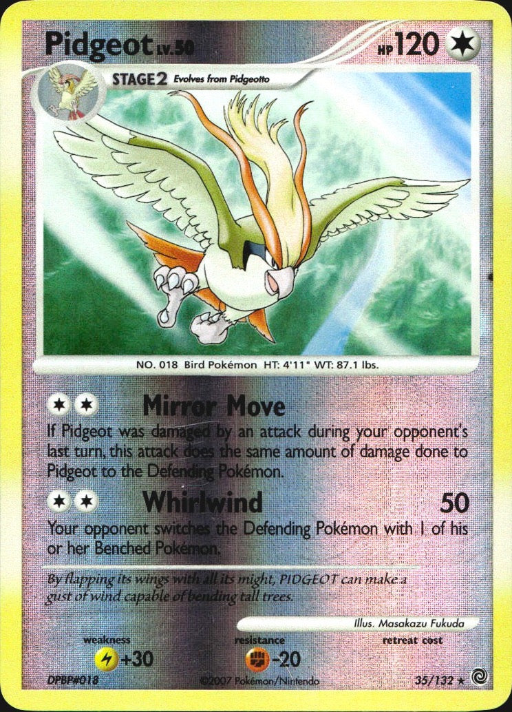 Pidgeot 35/132 Rare Secret Wonders Pokemon Reverse Holo Near Mint
