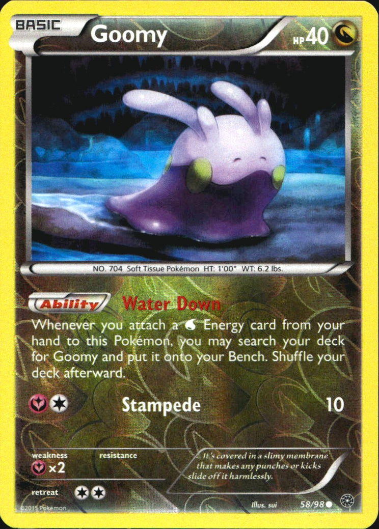 Goomy 58/98 Common Ancient Origins Pokemon Reverse Holo Near Mint