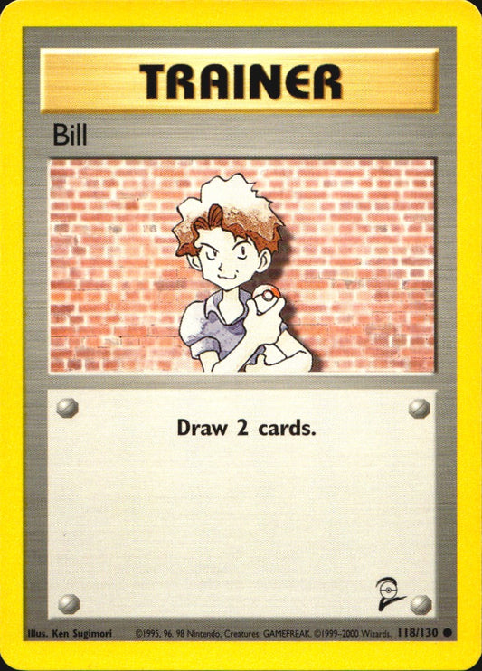 Bill 118/130 Common Base Set 2 Pokemon Near Mint