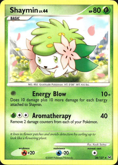 Shaymin 38/127 Rare Platinum Pokemon Near Mint