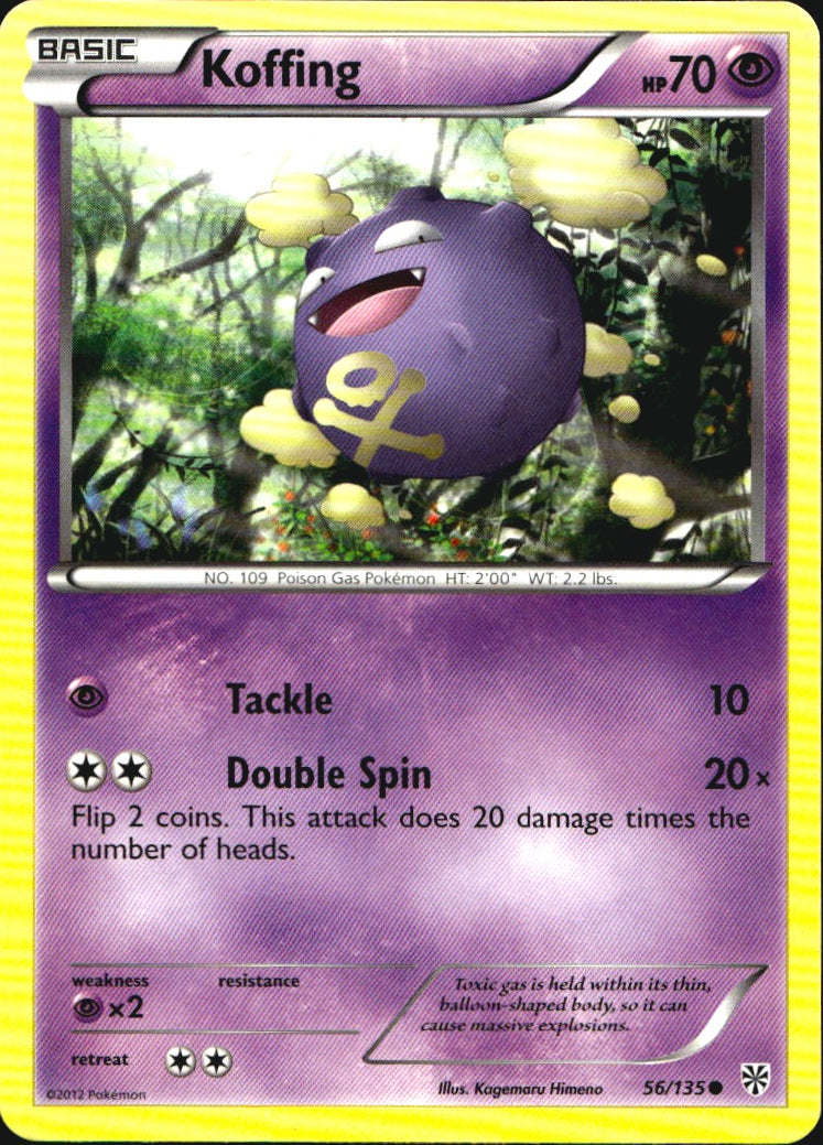 Koffing 56/135 Common Plasma Storm Pokemon Near Mint