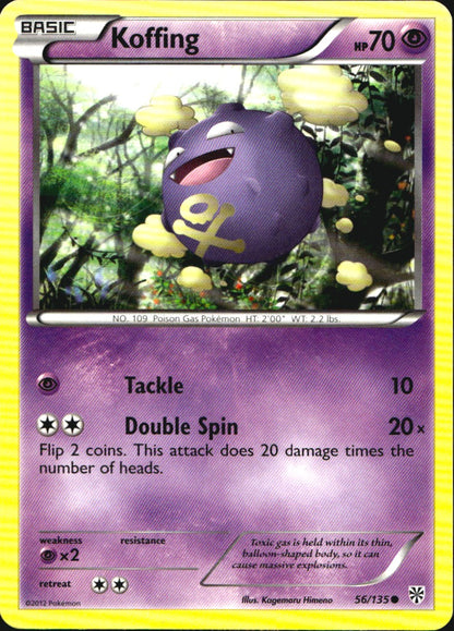 Koffing 56/135 Common Plasma Storm Pokemon Near Mint