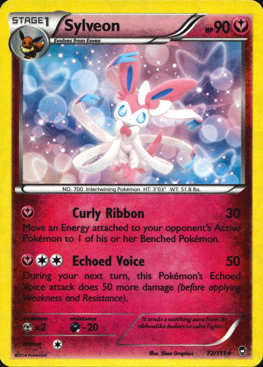 Sylveon 72/111 Cracked Ice Holo Furious Fists Pokemon Near Mint