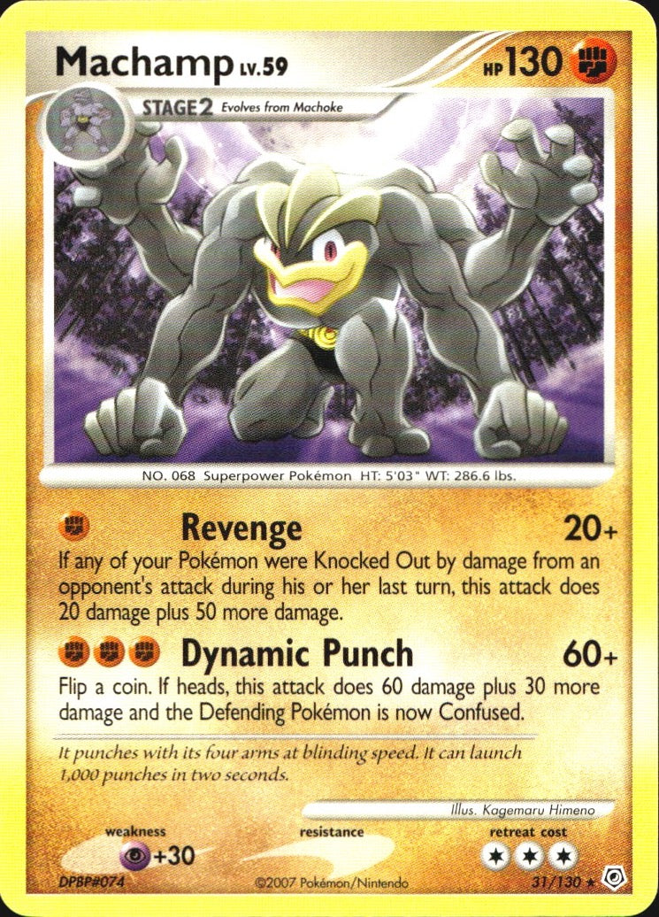 Machamp 31/130 Rare Diamond & Pearl Pokemon Near Mint