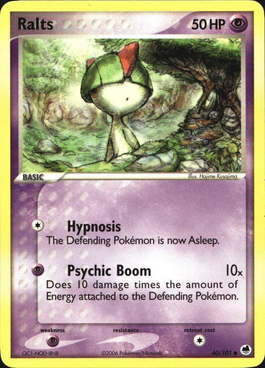 Ralts 60/101 Common Dragon Frontiers Pokemon Near Mint