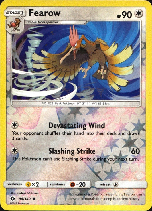 Fearow 98/149 Common Sun & Moon Pokemon Reverse Holo Near Mint