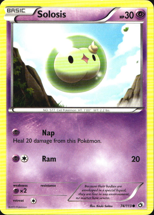 Solosis 74/113 Common Legendary Treasures Pokemon Near Mint