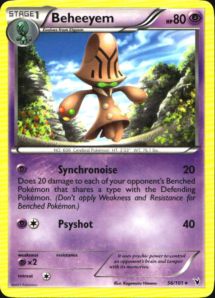 Beheeyem 56/101 Rare Noble Victories Pokemon Near Mint