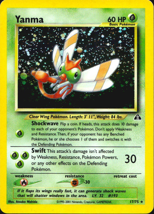 Yanma 36/75 Rare Neo Discovery Pokemon Near Mint