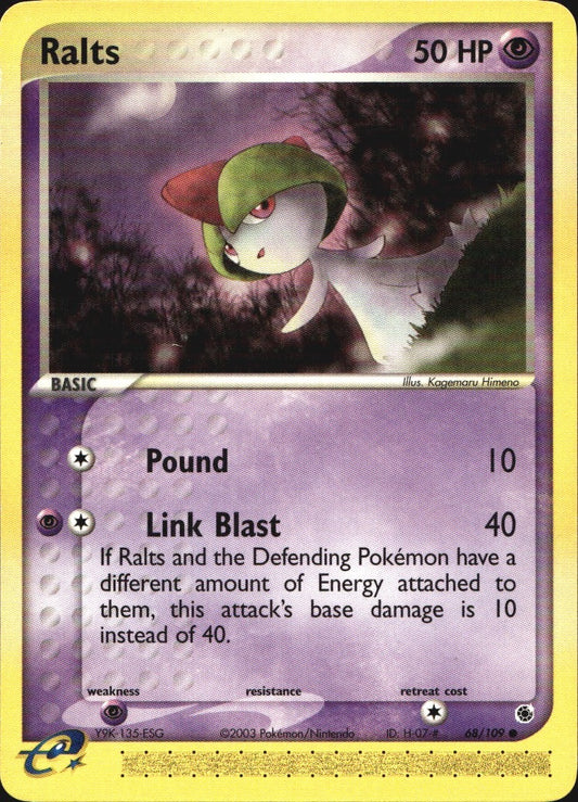 Ralts 68/109 Common Ruby & Sapphire Pokemon Near Mint