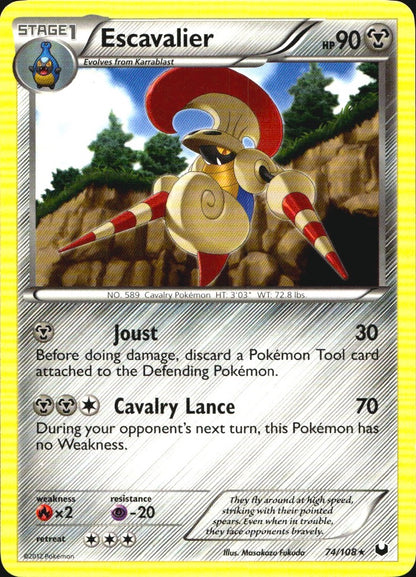 Escavalier 74/108 Rare Dark Explorers Pokemon Near Mint