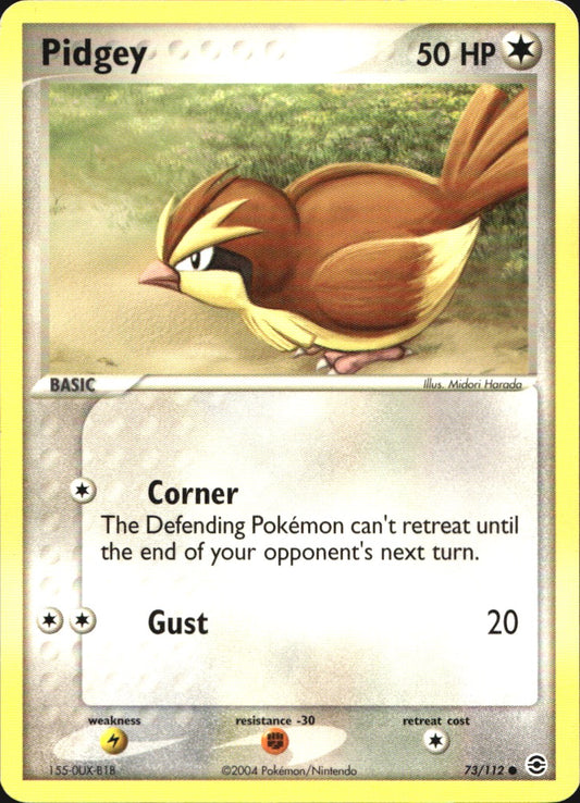 Pidgey 73/112 Common FireRed & LeafGreen Pokemon Near Mint