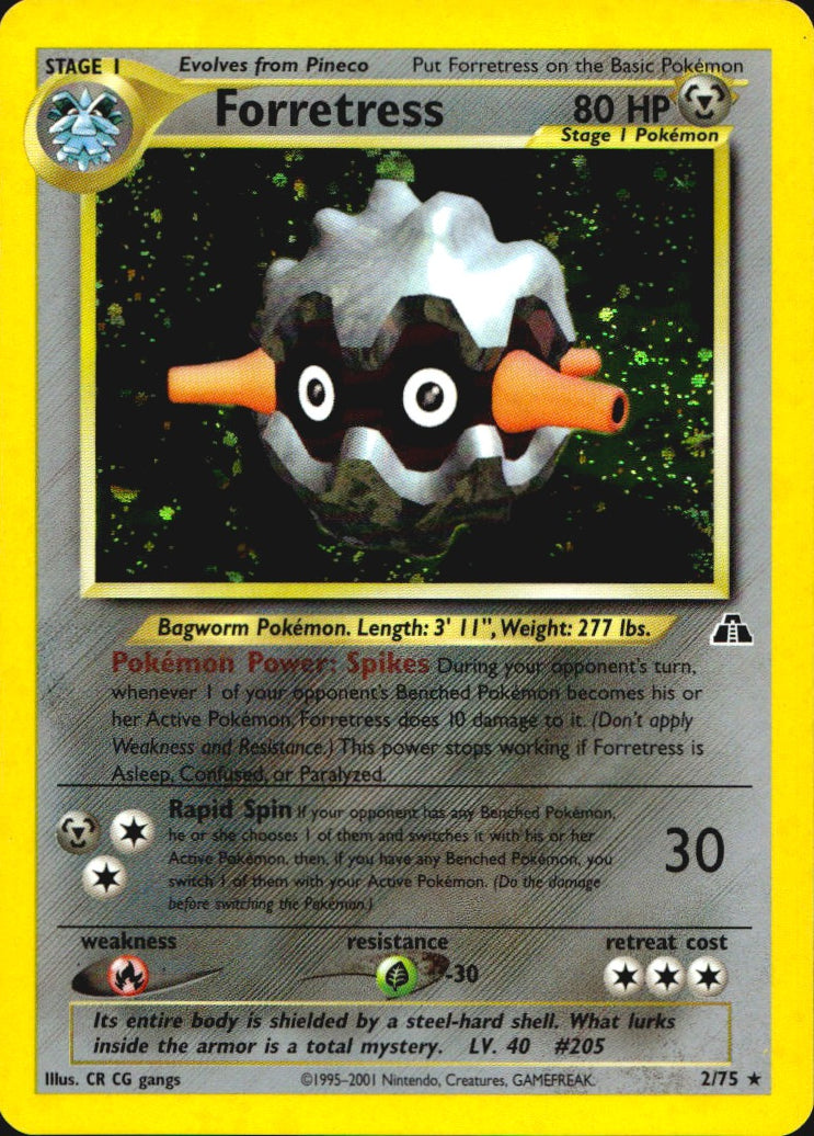 Forretress 21/75 Rare Neo Discovery Pokemon Near Mint