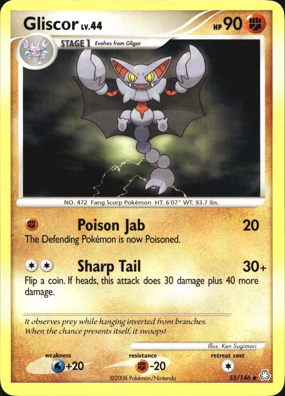 Gliscor 55/146 Uncommon Legends Awakened Pokemon Near Mint