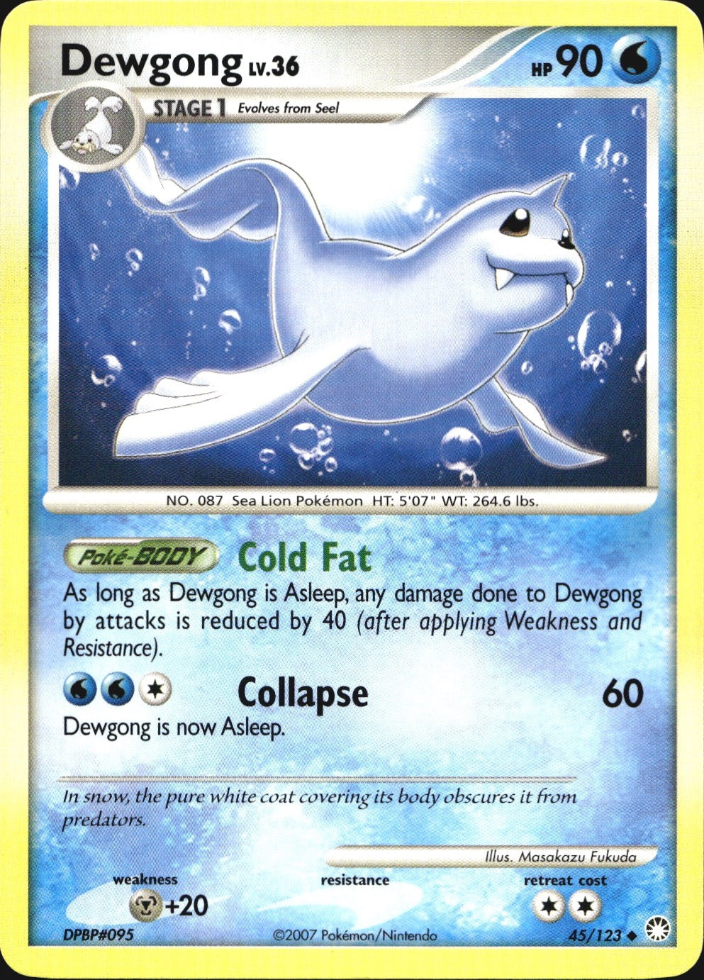 Dewgong 45/123 Uncommon Mysterious Treasures Pokemon Near Mint