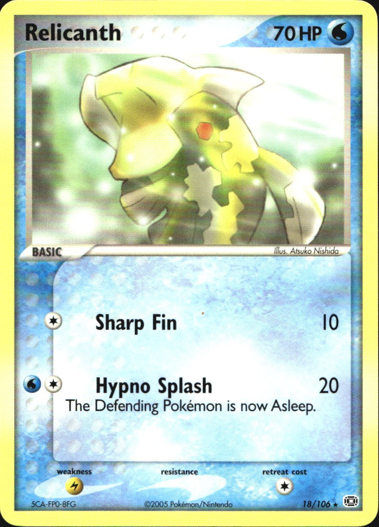 Relicanth 18/106 Rare Emerald Pokemon Near Mint