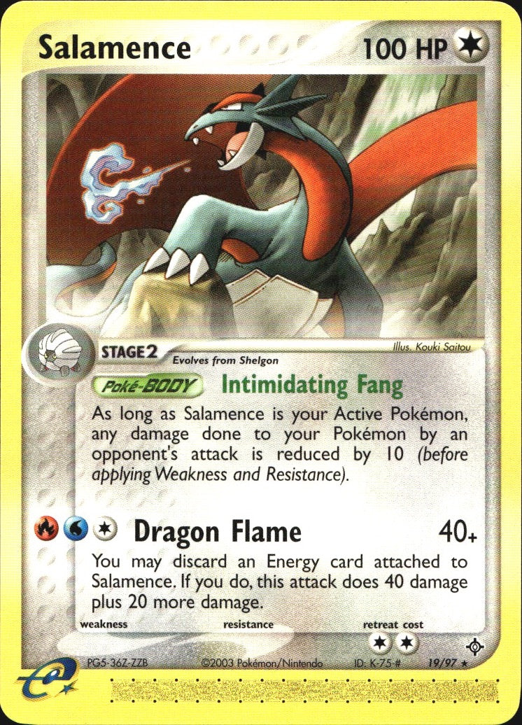 Salamence 19/97 Rare Dragon Pokemon Near Mint