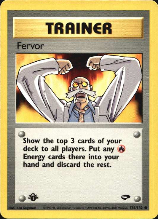 Fervor 124/132 Common Gym Challenge Pokemon 1st Edition Near Mint