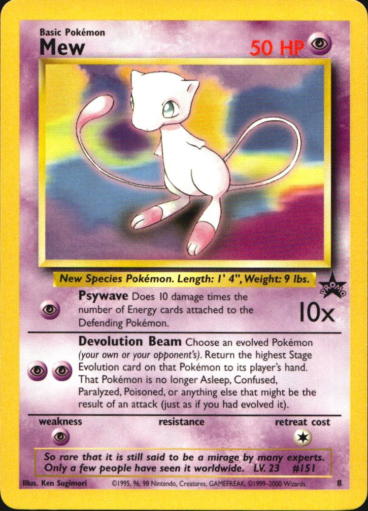 Mew 8 Promo Wizards Black Star Promos Pokemon Near Mint