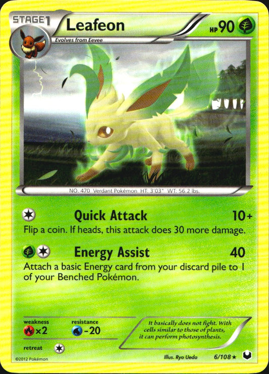 Leafeon 6/108 Rare Dark Explorers Pokemon Near Mint