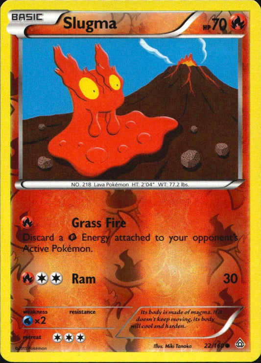 Slugma 22/160 Common Primal Clash Pokemon Reverse Holo Near Mint