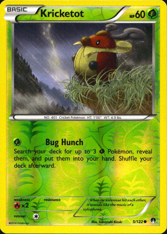 Kricketot 5/122 Common BREAKpoint Pokemon Reverse Holo Near Mint
