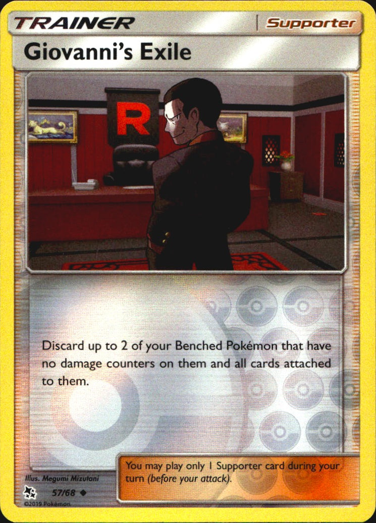 Giovanni's Exile 57/68 Uncommon Hidden Fates Pokemon Near Mint