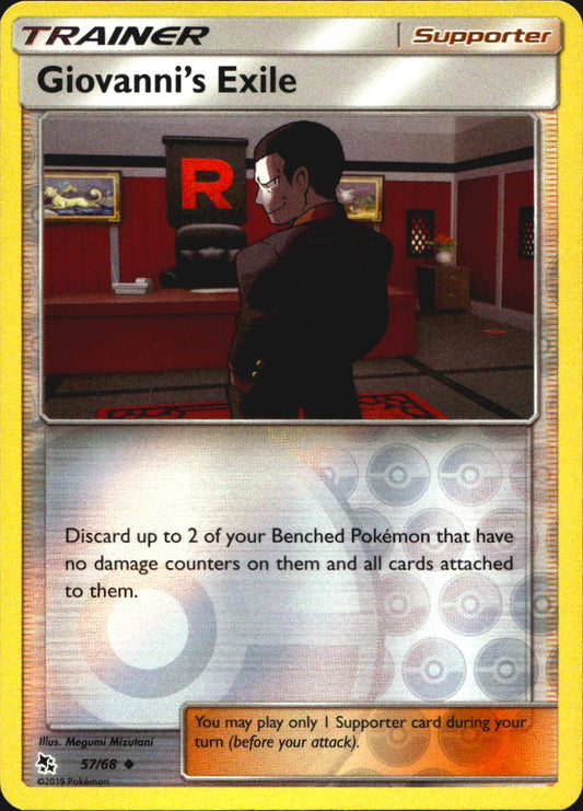 Giovanni's Exile 57/68 Uncommon Hidden Fates Pokemon Near Mint