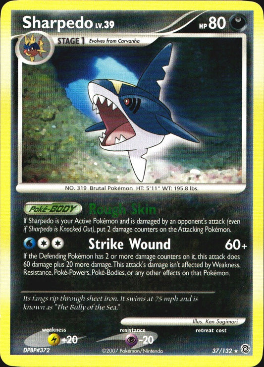 Sharpedo 37/132 Rare Secret Wonders Pokemon Near Mint