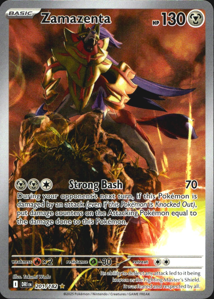 Zamazenta 201/182 Illustration Rare Destined Rivals Pokemon Near Mint