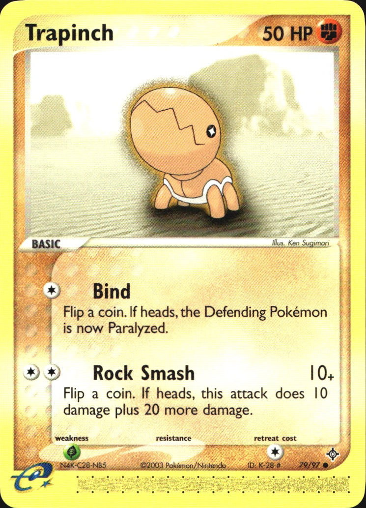 Trapinch 79/97 Common Dragon Pokemon Near Mint