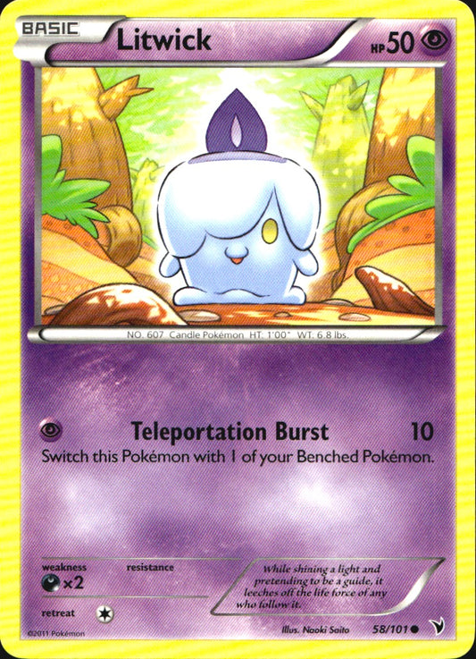 Litwick 58/101 Common Noble Victories Pokemon Near Mint