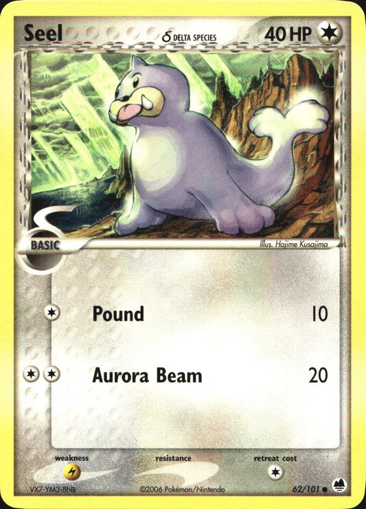 Seel 62/101 Common Dragon Frontiers Pokemon Near Mint