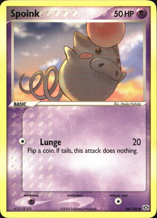 Spoink 66/106 Common Emerald Pokemon Near Mint