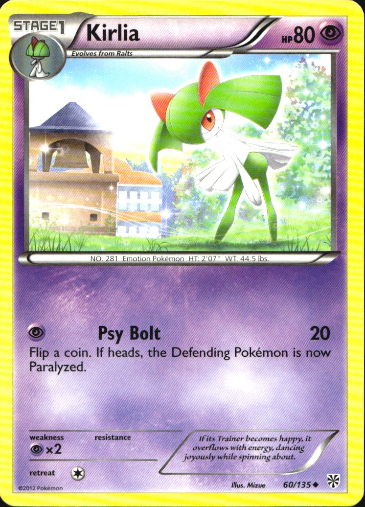 Kirlia 60/135 Uncommon Plasma Storm Pokemon Near Mint