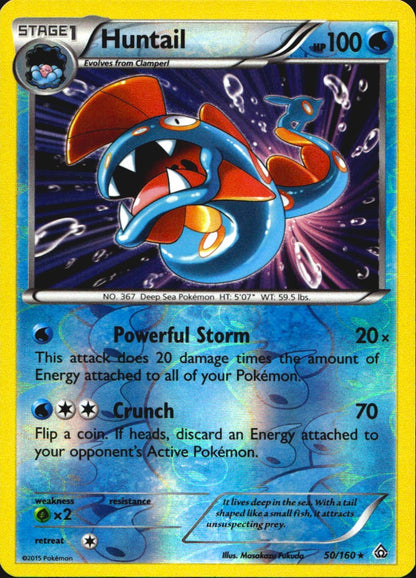 Huntail 50/160 Primal Clash Pokemon Reverse Holo Near Mint