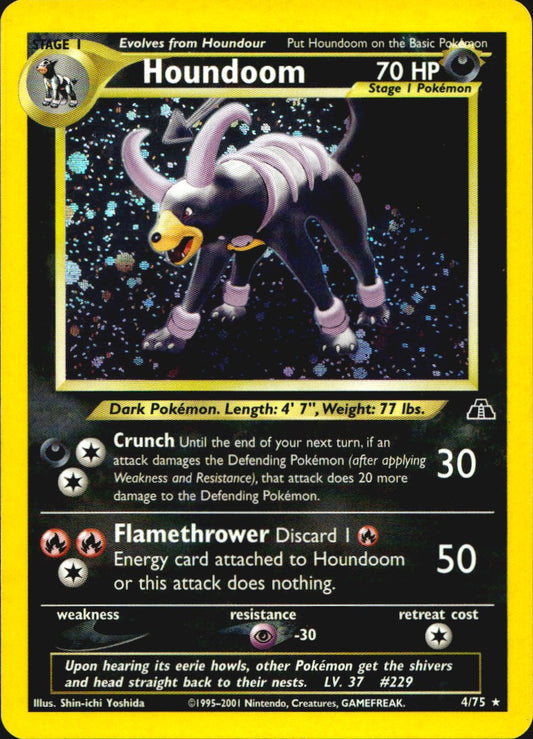 Houndoom 4/75 Holo Rare Neo Discovery Pokemon Near Mint