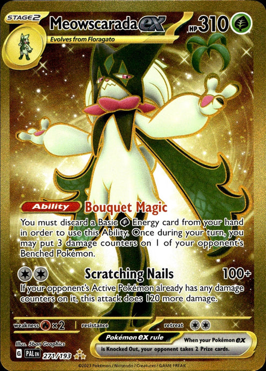 Meowscarada ex 271/193 Hyper Rare Paldea Evolved Pokemon Near Mint