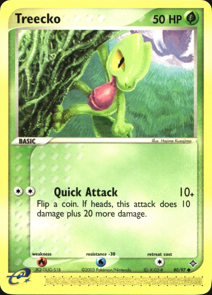 Treecko 80/97 Common Dragon Pokemon Near Mint