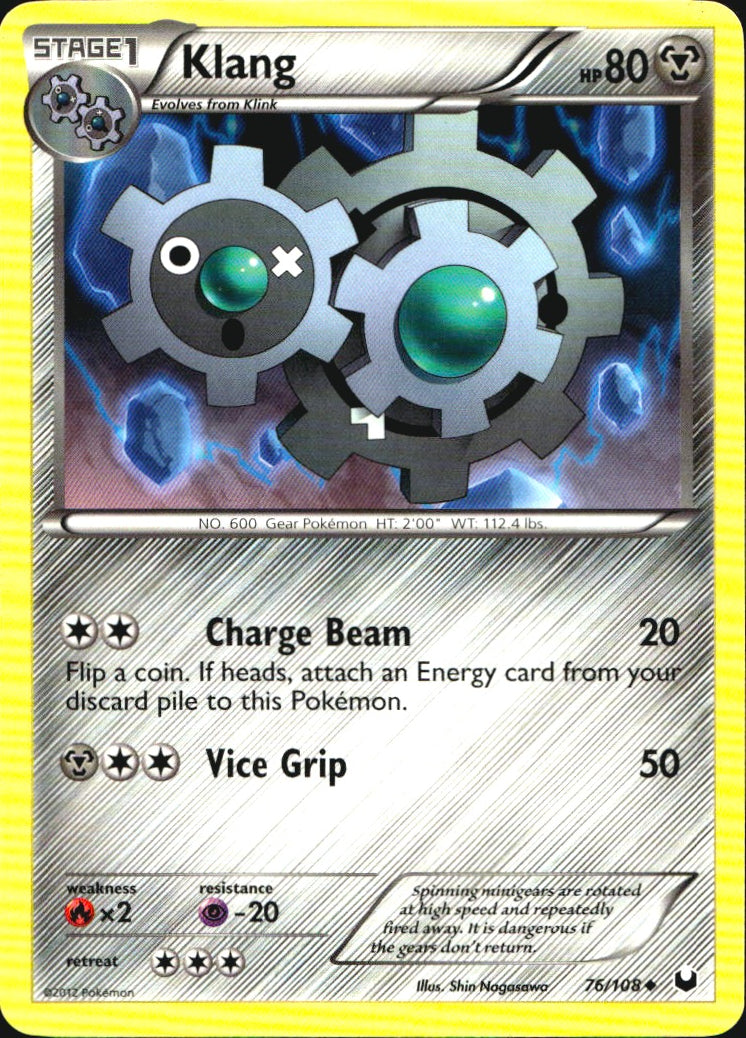 Klang 76/108 Uncommon Dark Explorers Pokemon Near Mint