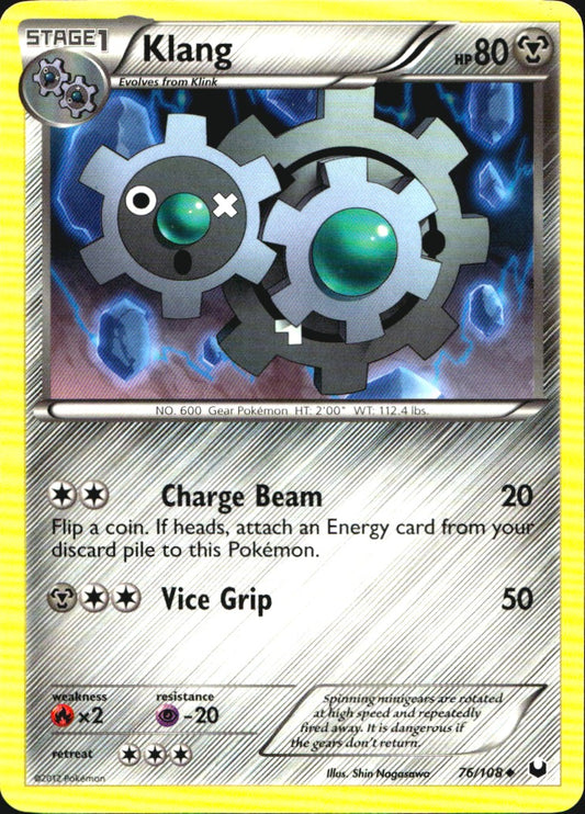 Klang 76/108 Uncommon Dark Explorers Pokemon Near Mint