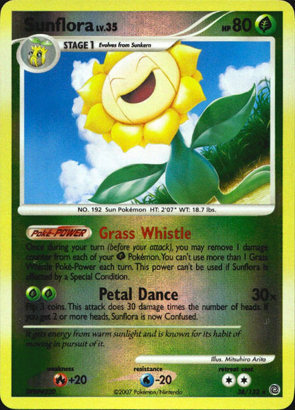 Sunflora 38/132 Rare Secret Wonders Pokemon Reverse Holo Near Mint