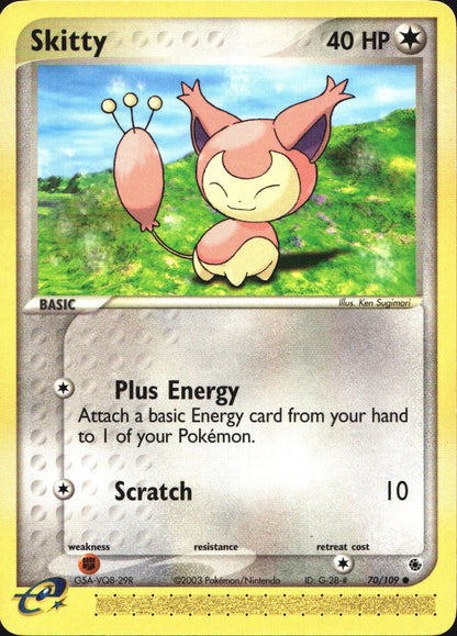 Skitty 70/109 Common Ruby & Sapphire Pokemon Near Mint