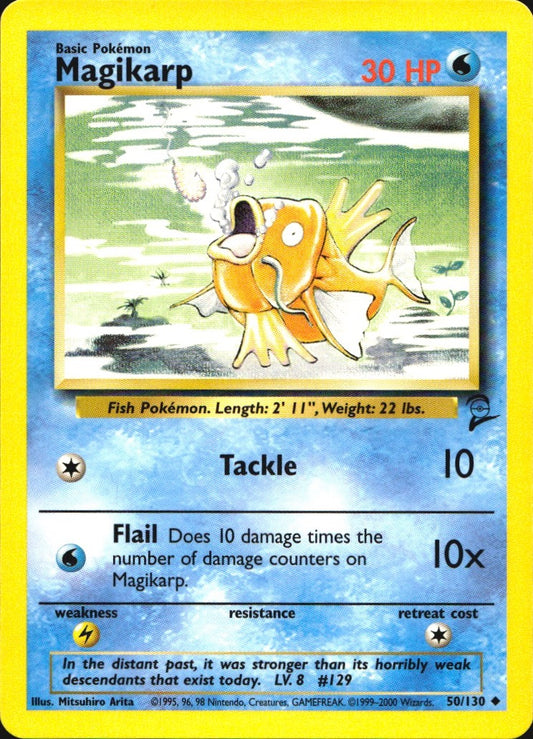 Magikarp 50/130 Uncommon Base Set 2 Pokemon Near Mint